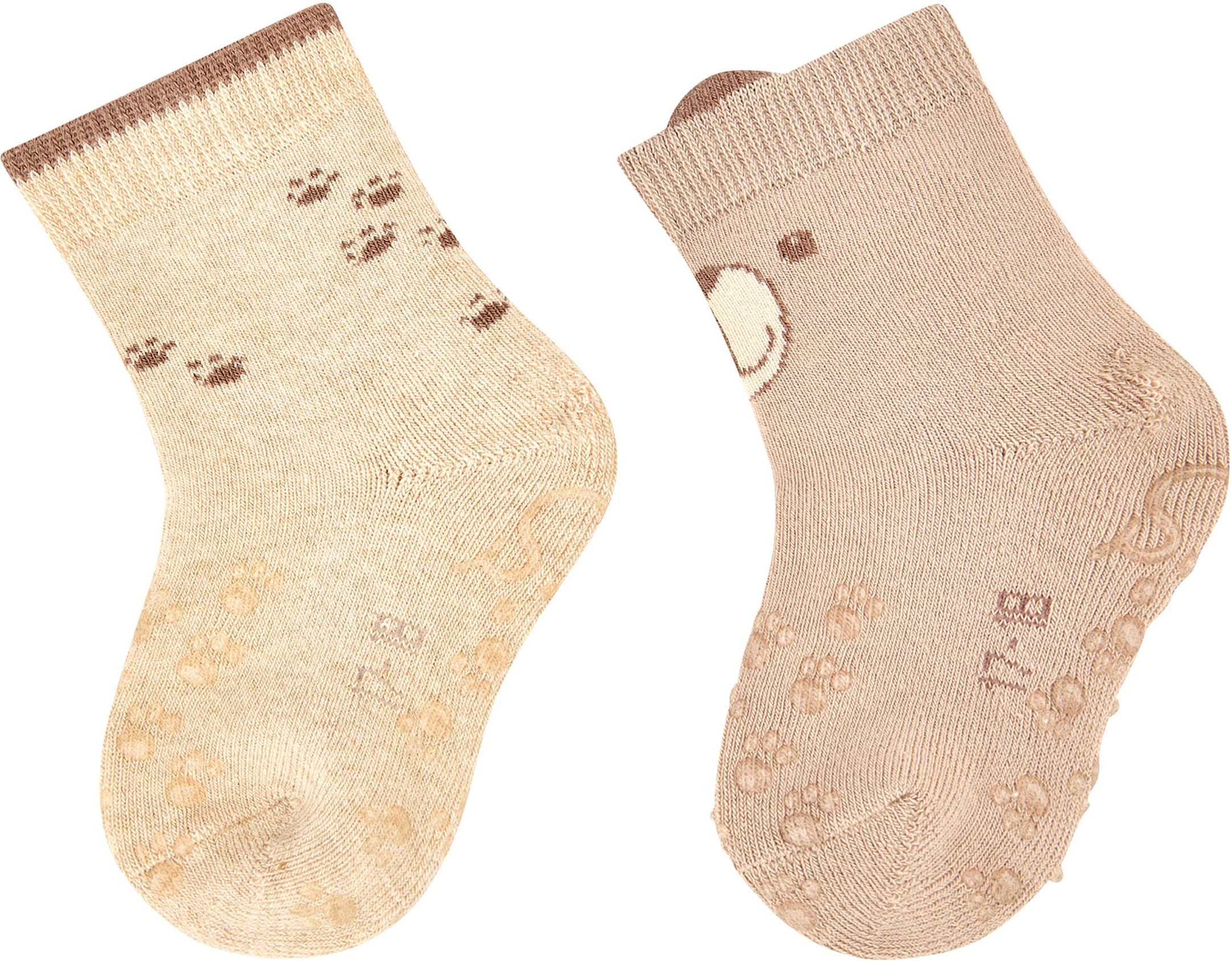 Thumbnail - Sterntaler 2er-Pack ABS-Krabbelsocken Bär