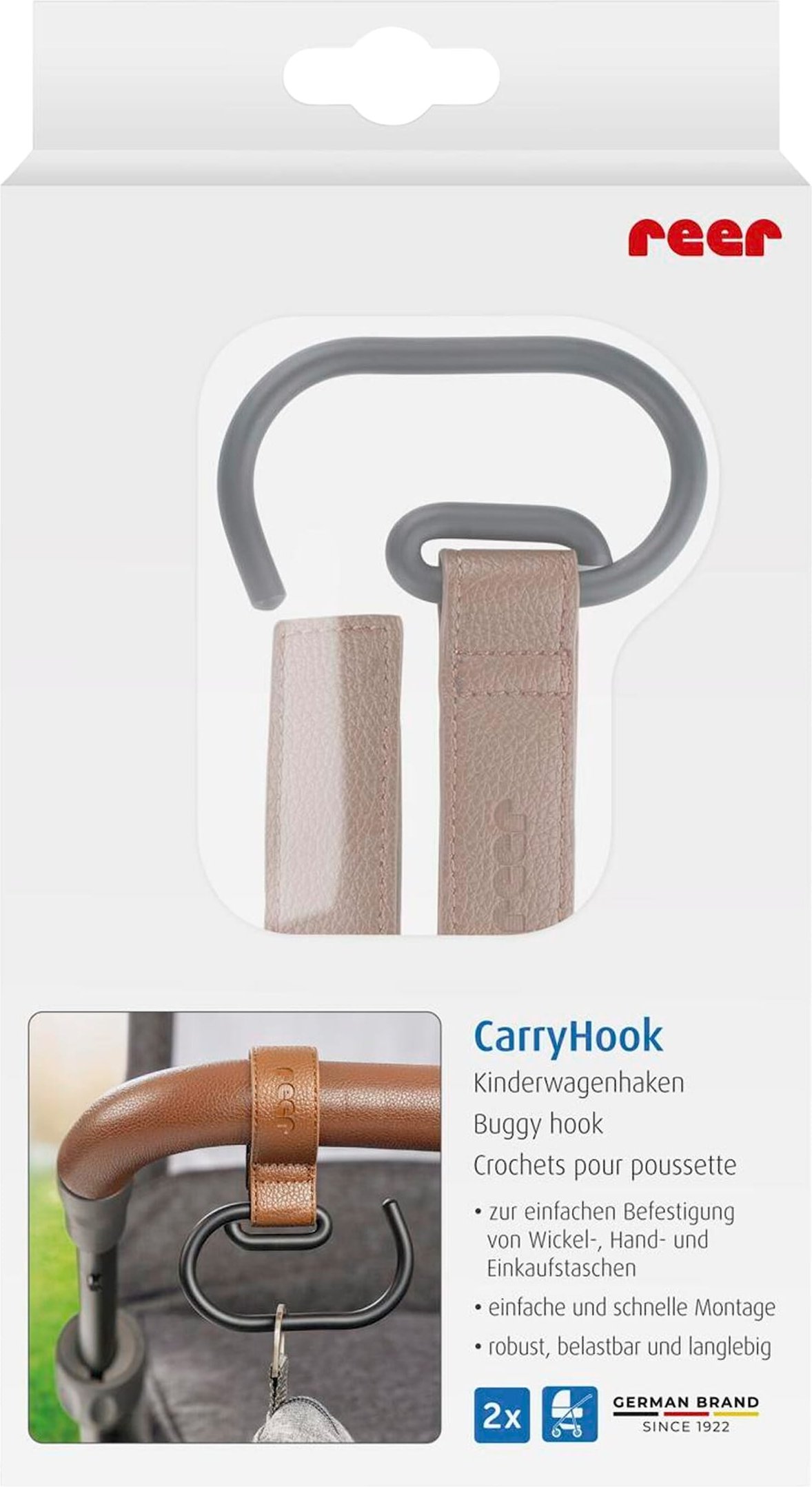 Reer 2er-Pack Clip&Go Befestigungshaken