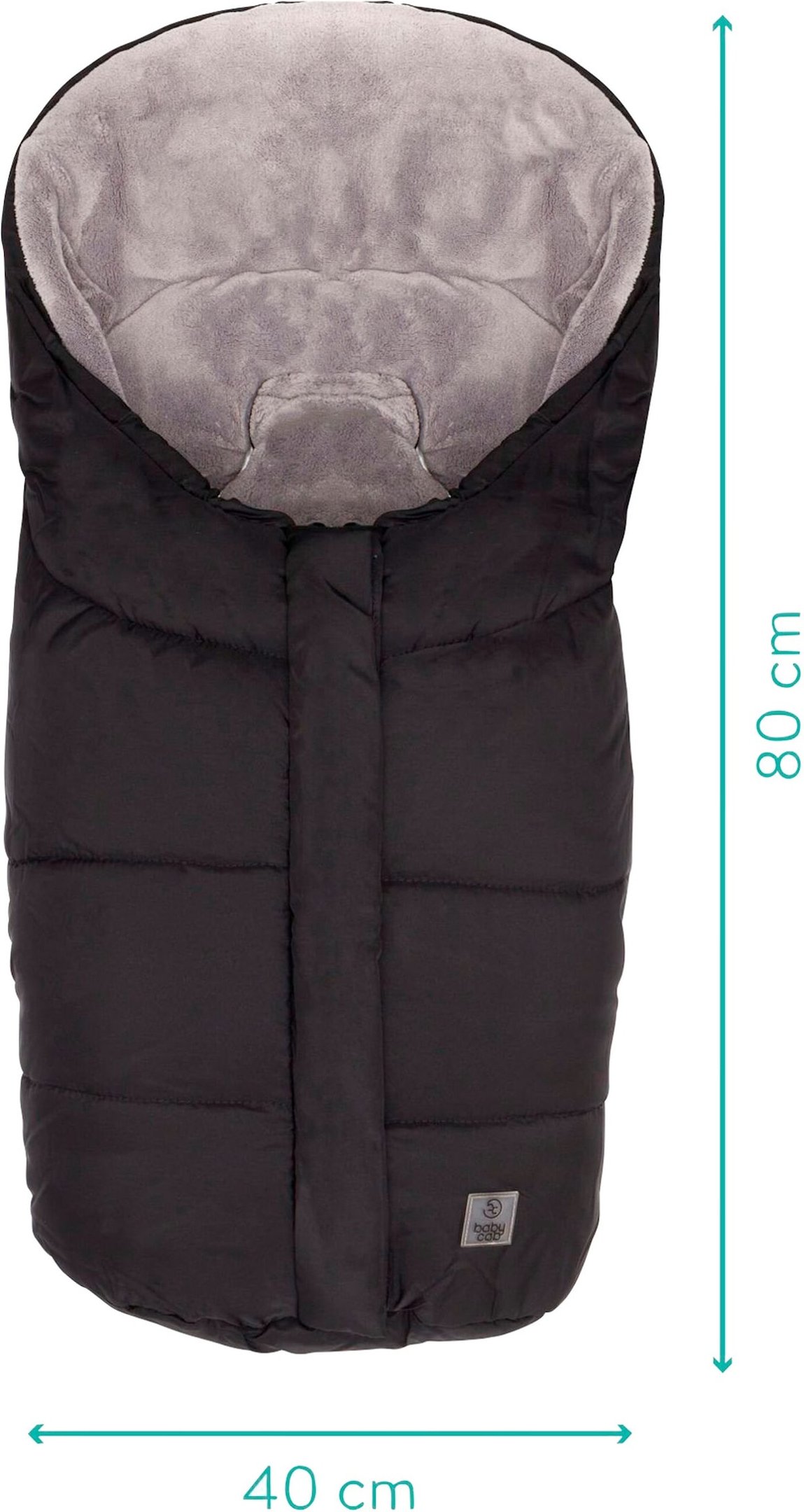 Babycab Winterfußsack Hella für Babyschale, Tragewanne schwarz