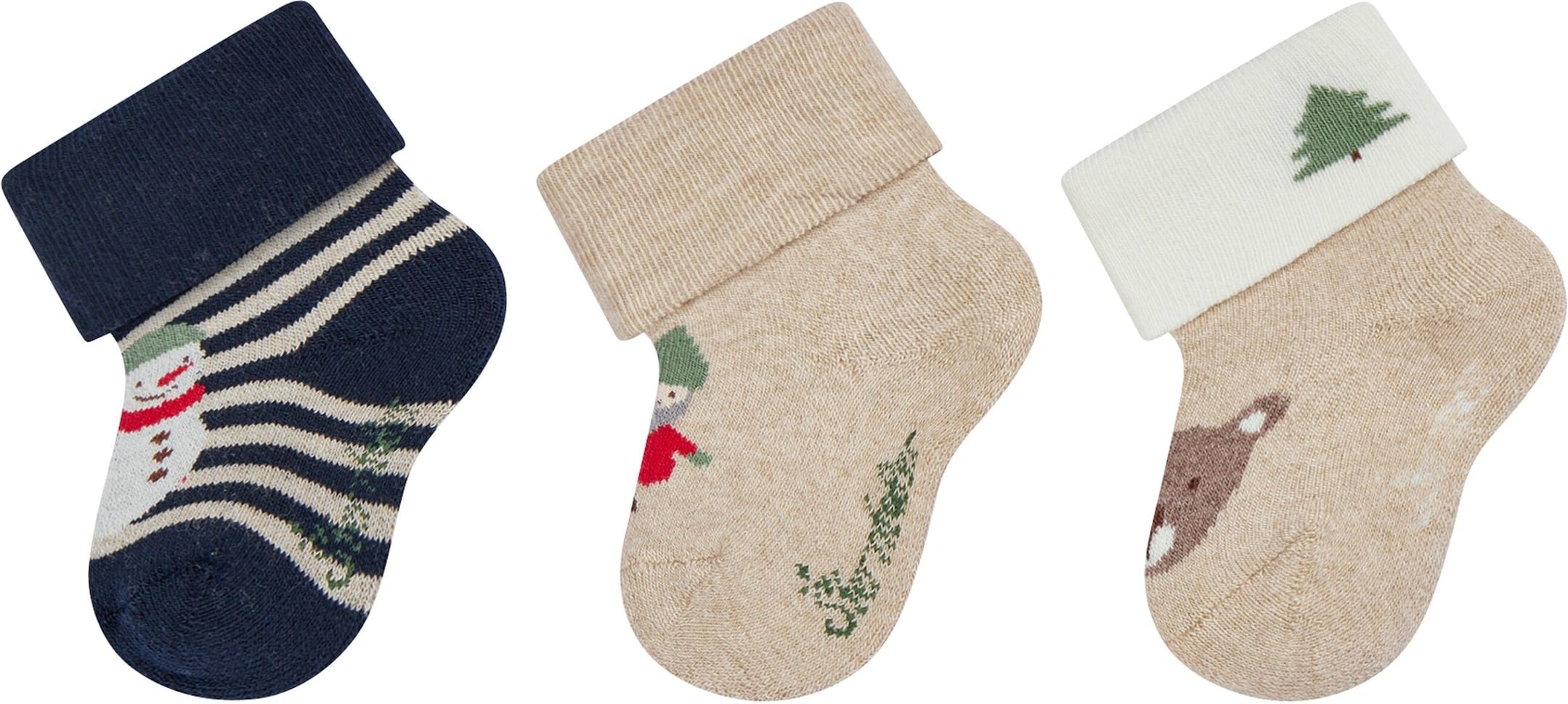Sterntaler 3er-Pack Socken Weihnachten