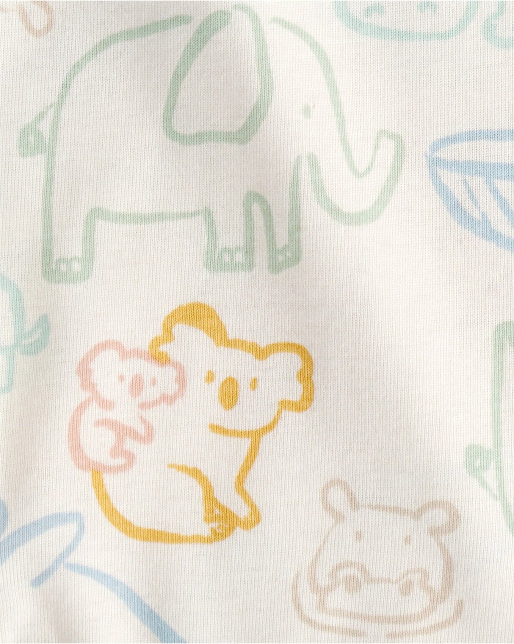 Carter's 5er-Pack Bodys kurzarm Tiere Rippqualität