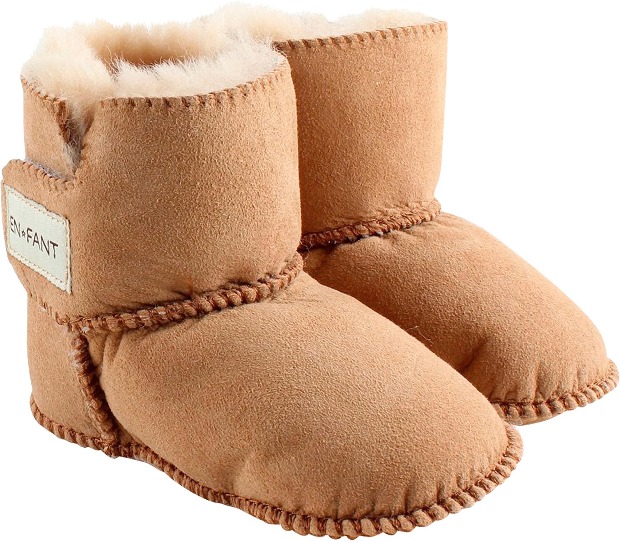 En Fant Lammfellschuhe mit Klettverschluss