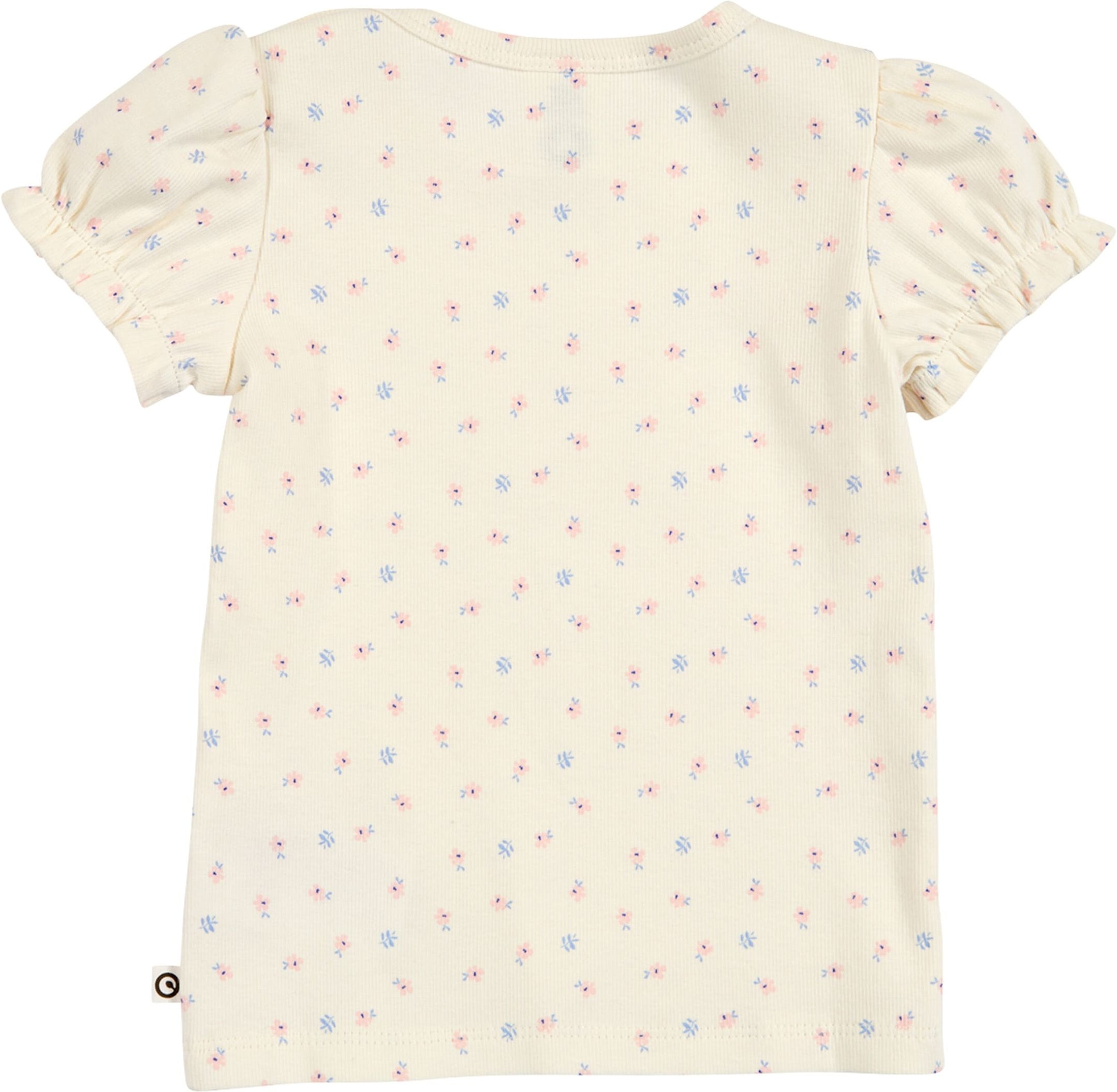Müsli T-Shirt mit Puffärmel Blumen Rippqualität