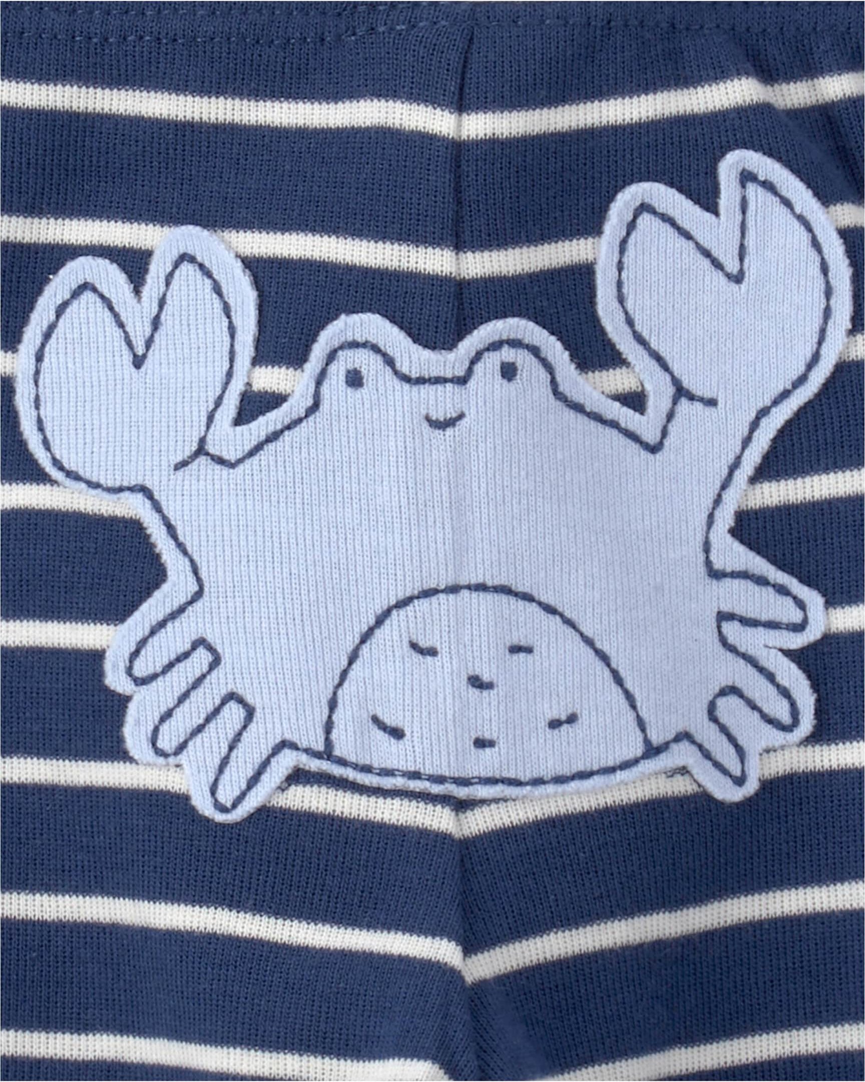 Carter's 3-tlg. Ser Bodys kurzarm und Jogginghose Ozean Ringel