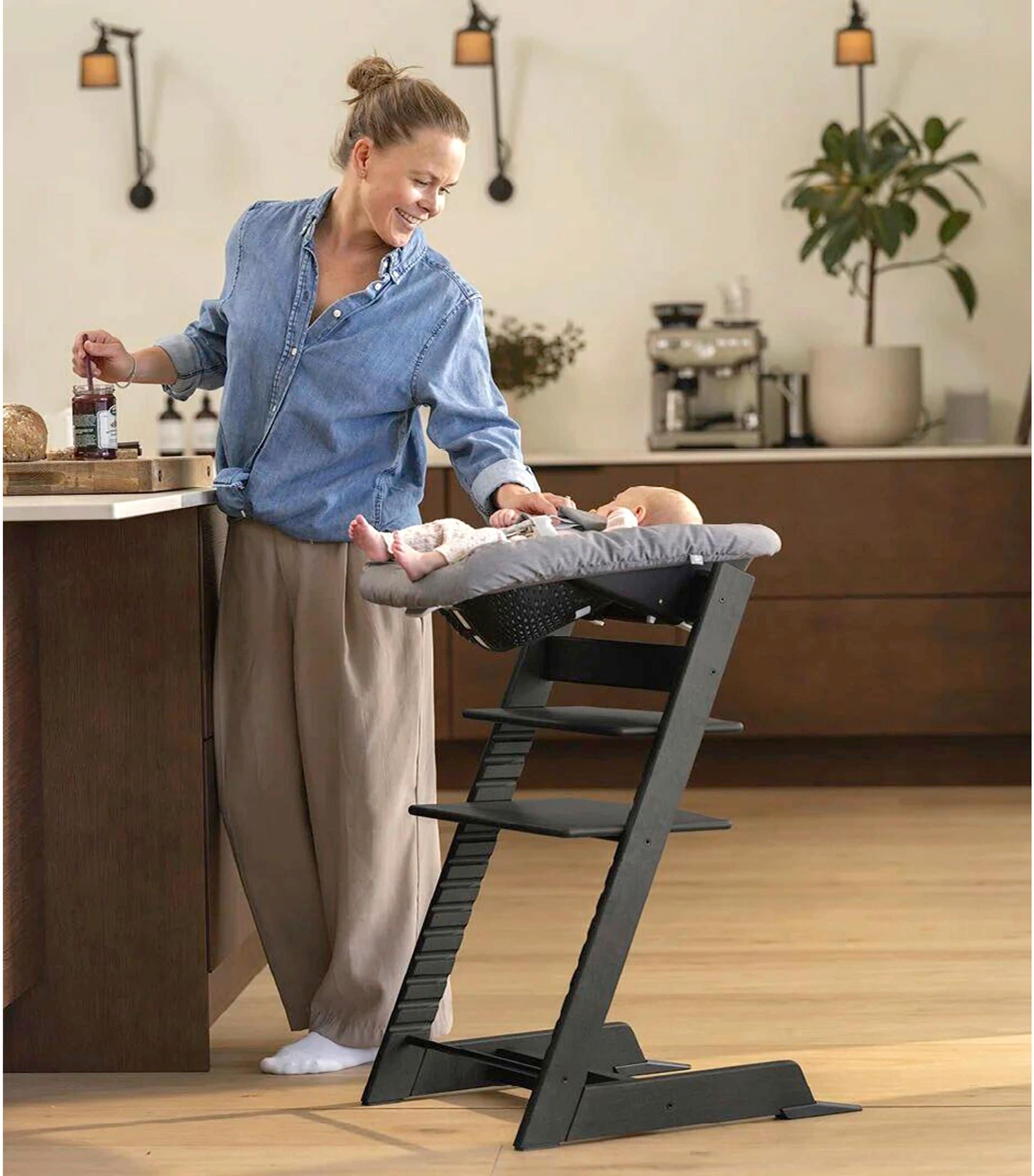 Thumbnail - Stokke® Tripp Trapp® Bundle Treppenhochstuhl inkl. Newborn Set light grey