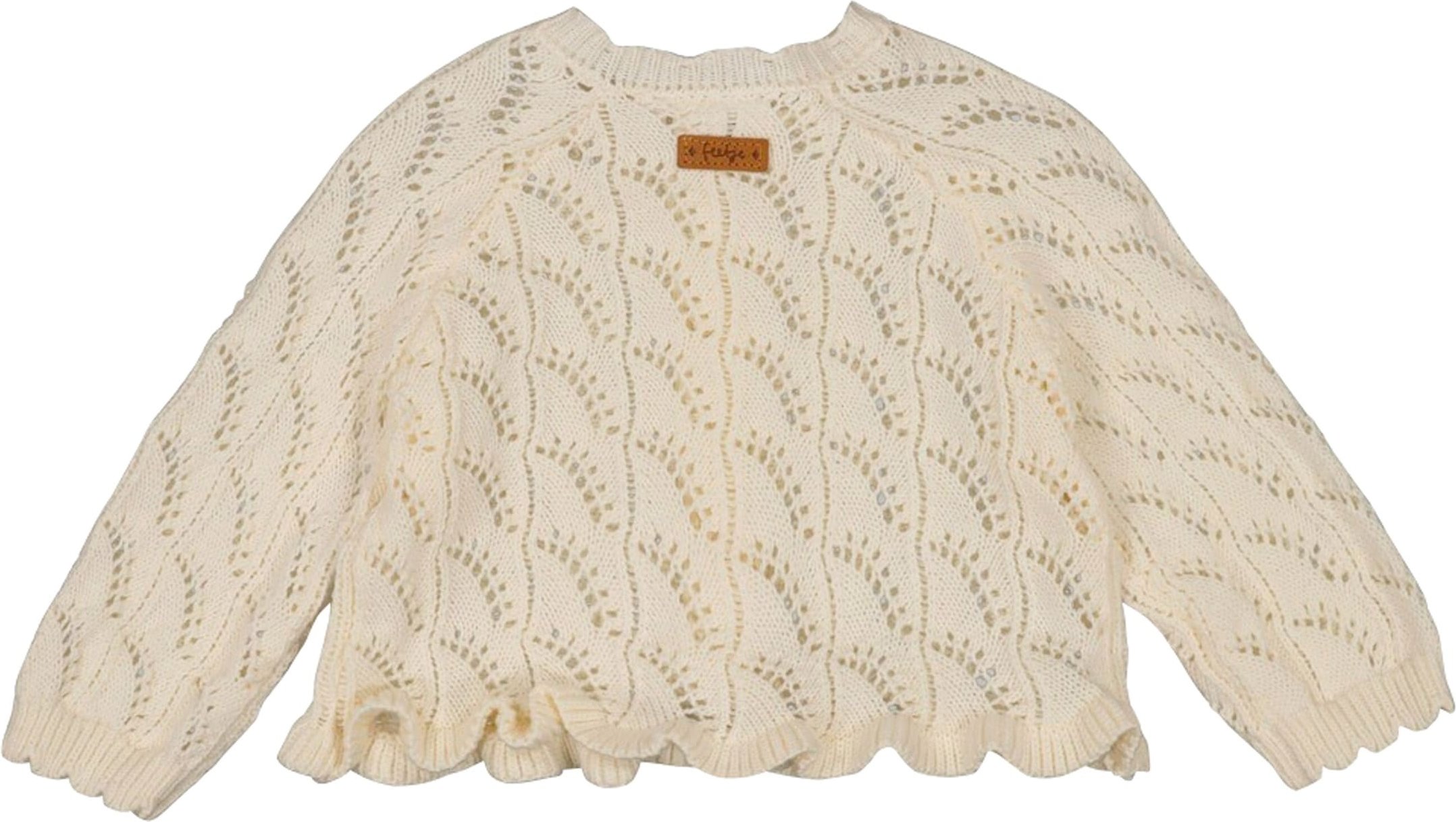 Feetje Ajour-Strickjacke Rüschen