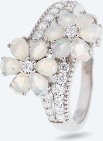 Christian Materne Ring 925 rhod. Äthiopischer Opal