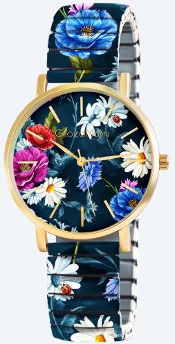 ChocoMoon Damenuhr "Midnight Poppies"