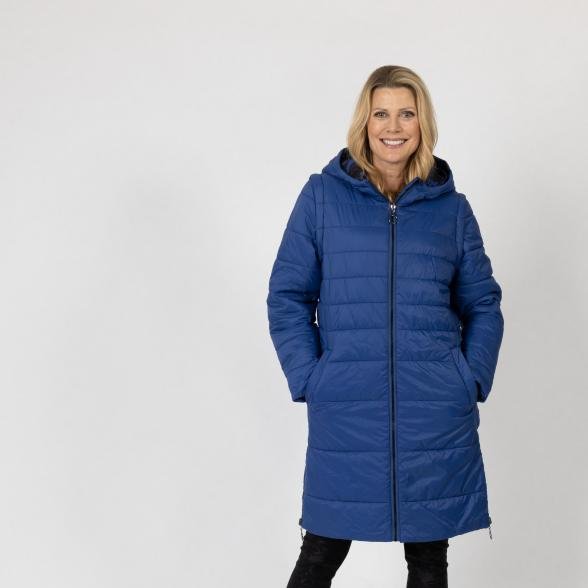 FASHION NEWS Wende-Longjacke, blau/schwarz