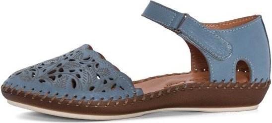 Andrea Conti Damen Ledersandale rauchblau