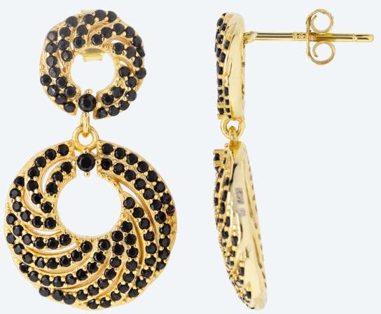 Ohrhänger 925 Silber vergoldet Spinell