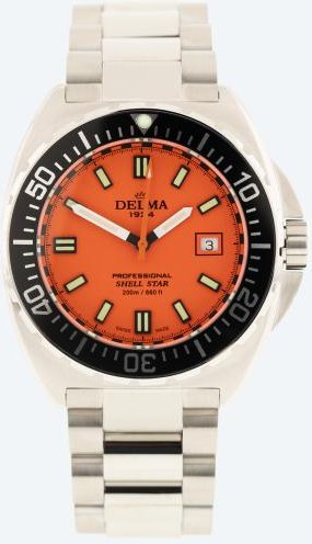 DELMA Herrenuhr "Shell Star Quarz" orange