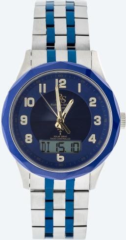 Richter & Söhne Funk-Solar Herrenuhr Keramik blau