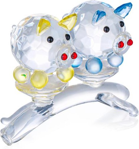 Crystal Dreams Glücksschweinpärchen auf Ast