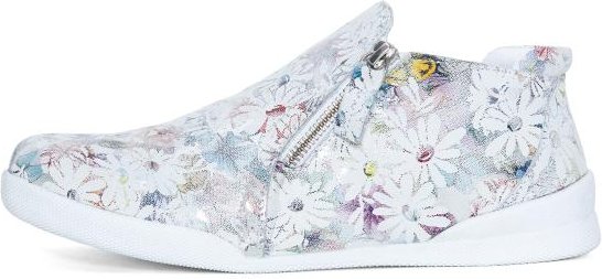 Andrea Conti Damen Lederslipper weiß gemustert