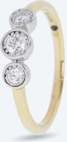 Ring 375 Gelbgold/Weißgold Kanada Brillanten