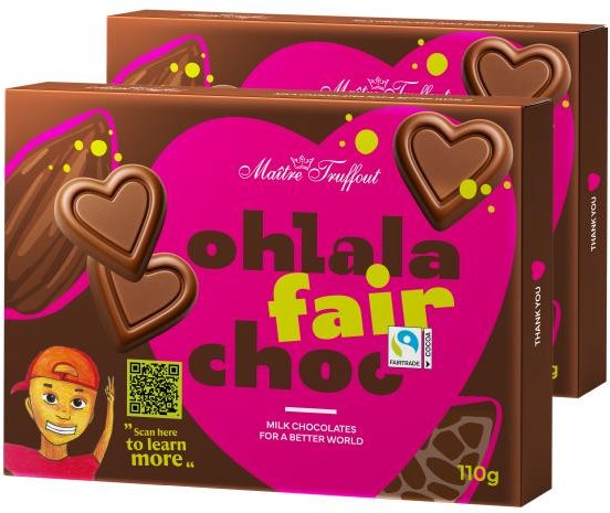 Ohlala Herzpralinen mit Haselnusscremefüllung 110g