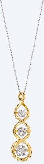 Anhänger mit Kette 925 vergold. Kanada Brillanten