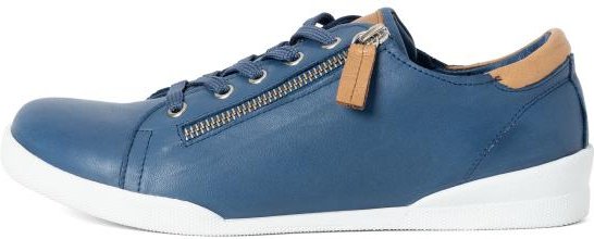 Andrea Conti Damen Lederslipper jeans/brandy