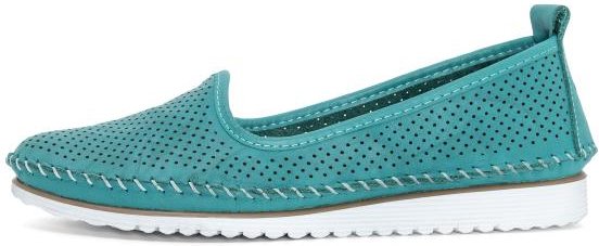 Andrea Conti Damen Lederslipper türkis