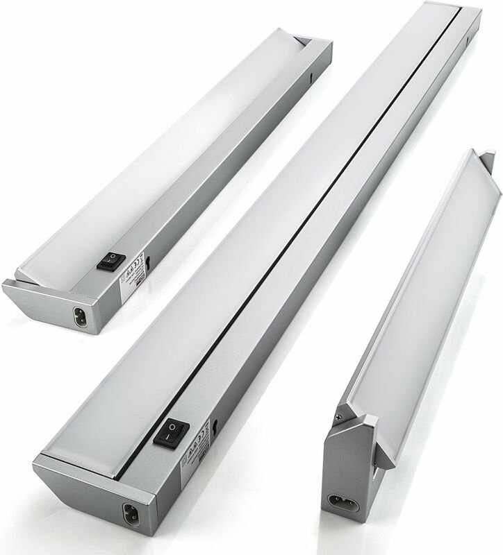 2er Pack - SO-TECH® LED Unterbauleuchte ALESSIA L: 910 mm mit diffuser Scheibe - ohne störende Lichtpunkte