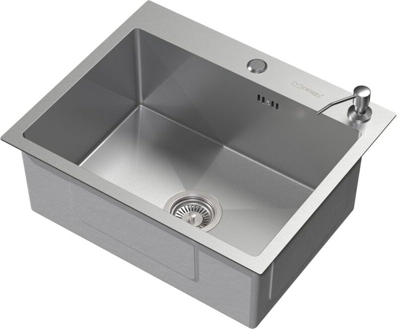 ML-Design Spülbecken Edelstahl 55x45 cm, Küchenspüle Rechteckig, 1 Becken Einbauspüle, Edelstahlspüle mit Ab- und Überla...