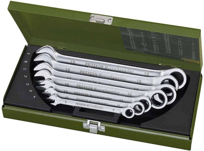 MicroSpeeder-Satz in Standardausführung, 8-10-13-16-17-18-19 mm (7-teilig) - 23275 - Proxxon