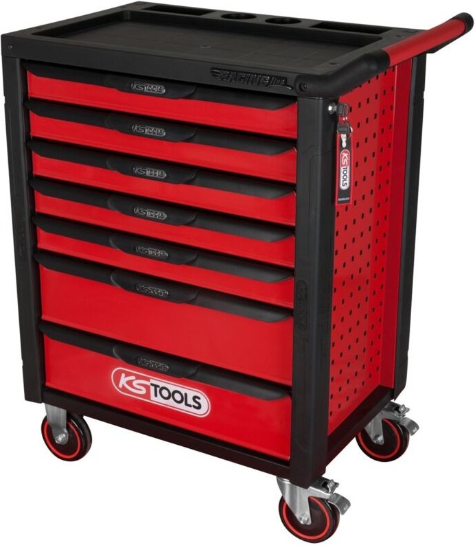 RACINGline schwarz/rot Werkstattwagen mit 7 Schubladen