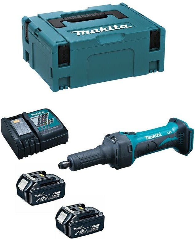 Akku-Geradschleifer lxt 18V Li-Ion (2x5,0 Ah) mit makpac Makita DGD800RTJ