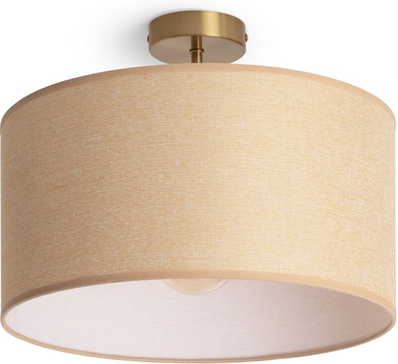 Deckenleuchte aus Metall und Stoff Quitón Beige