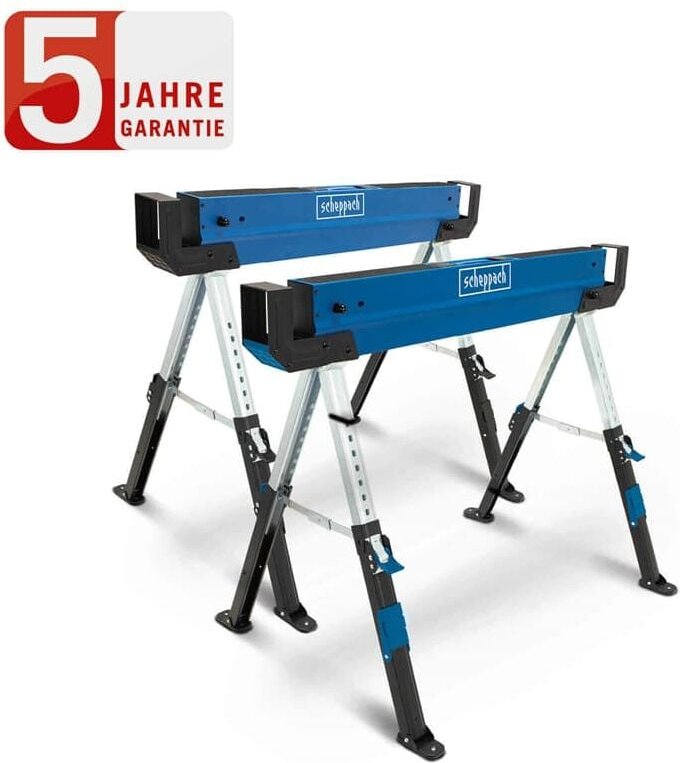 Scheppach - Sägebock MWB600 Sägehilfe Säge Gestell Holzschneidebock 2 Stück Set