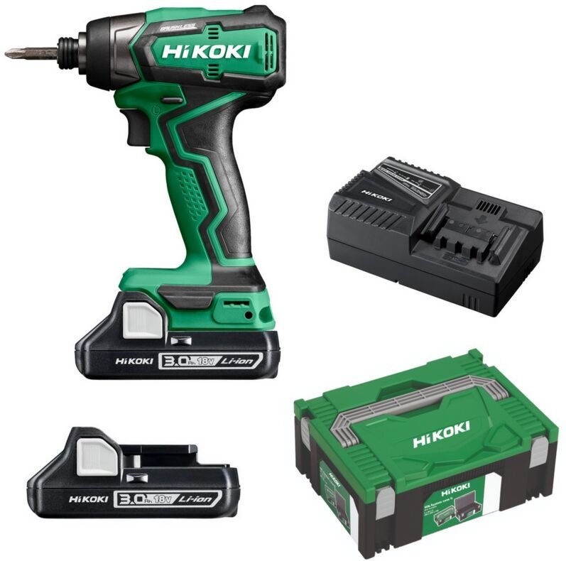 Hikoki - Akku Schlagschrauber 2xAkku 18V 3,0Ah mit Ladegerät Case ii WH18DDWQZ