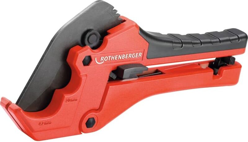 Rocut 42 twin cut Kunststoffrohrschere 0 - 42 mm Schnitte ( 1000003011 ) zum Trennen von pe / msr / pex / pb / pvc / ppr...