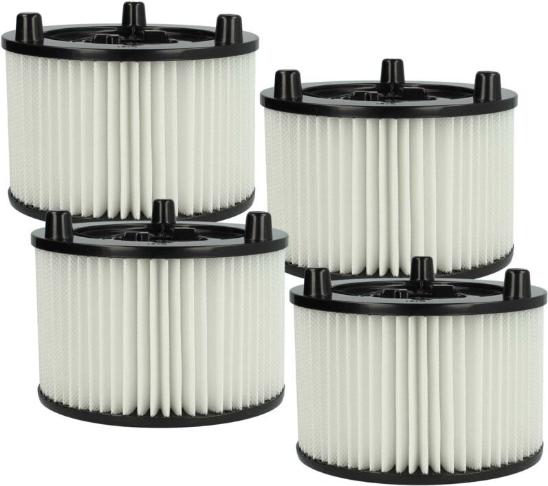 vhbw 4x Faltenfilter Ersatz für Bosch 2609256F35 für Staubsauger - Patronenfilter, Weiß