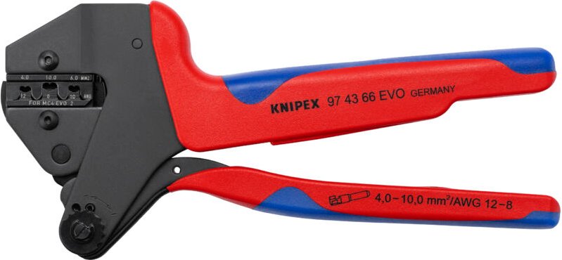 Knipex - Crimp-Systemzange MC4 EVO2 brüniert 200 mm - 974366EVO