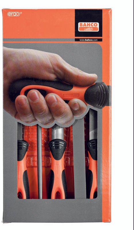 Ergo™ Feilensatz, 4 x Bastardhieb/1 x Halbschlicht 200 mm 5-teilig - Bahco