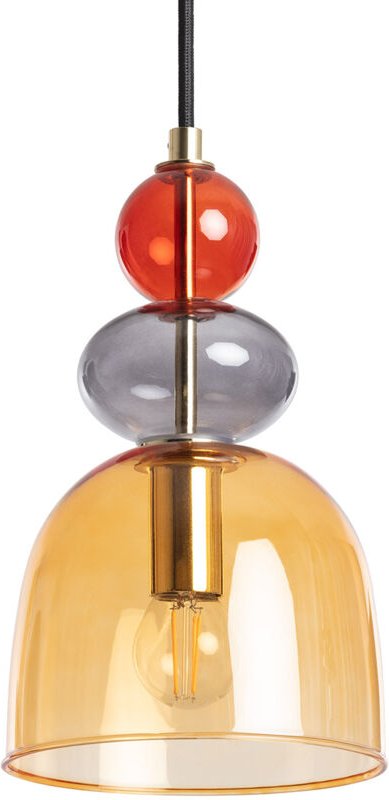 Pendelleuchte Metall und Glas Baudelaire Bernstein