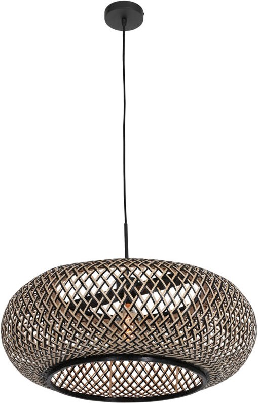 Steinhauer - Anne Lighting - hängeleuchte - Maze - schwarz - bambus holz - ø