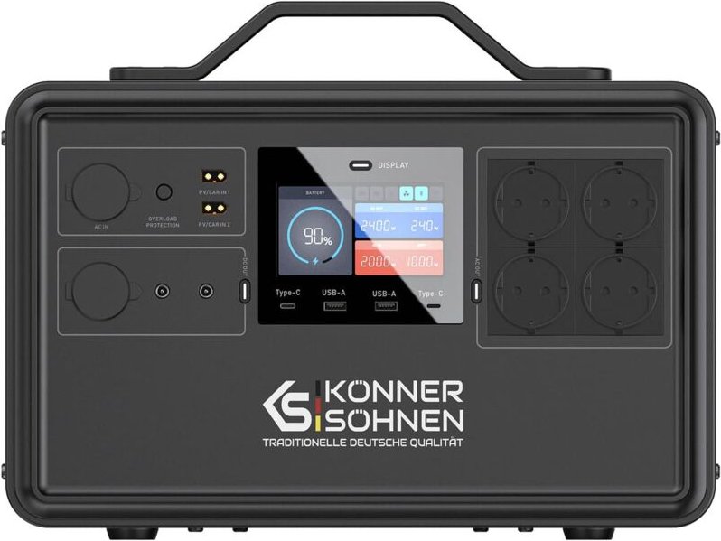 Könner&söhnen - Powerstation ks 2400PS Tragbare Notstromversorgung mobil Powerbank 2400 w