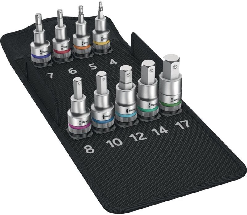 Wera - SchraubendreherEins.Grt.1/2' 9tlg. Hex m.Haltef.