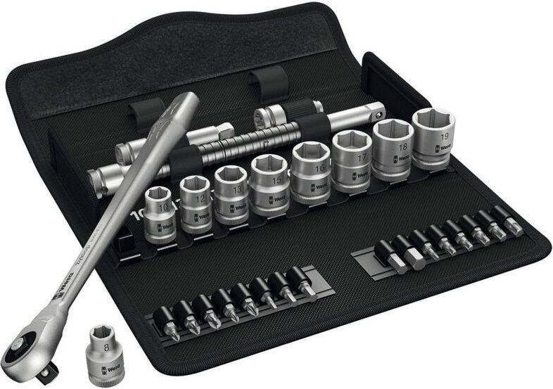 8100 sc 7 Zyklop Metal-Knarrensatz Durchsteckvierkant 1/2'-Antrieb metrisch - Wera