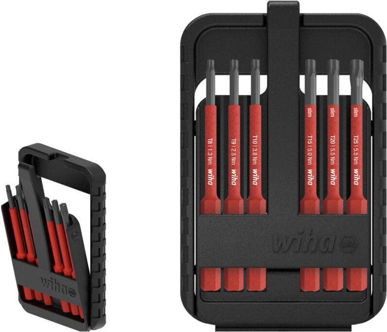 Bit Set slimBit electric torx® 6-tlg. i inkl. slimBit-Box i flexibel, kompakt, mobil i vde geprüft (43153) - Wiha