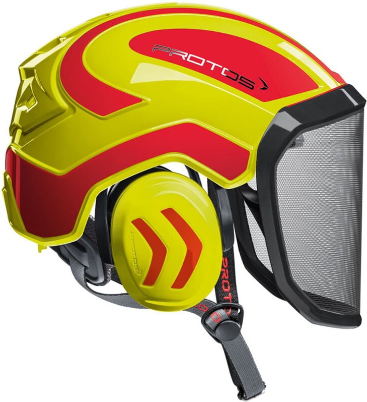 Forsthelm / Schutzhelm kox Integral Arborist F39 Neongelb/Rot - Protos