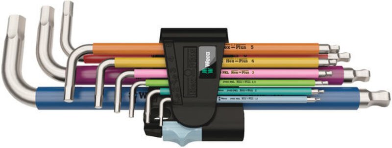 Winkelschraubendreher- Satz Multicolor rostfrei 9-teilig