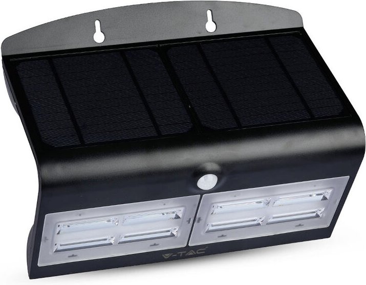 V-tac - 8279 VT-767-7-B Solar-Wandstrahler mit Bewegungsmelder led 7.00 w Schwarz