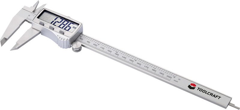 Toolcraft - din en 862 TO-6935868 Digitaler Messschieber 200 mm