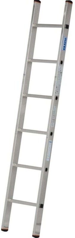 Krause Anlegeleiter Mehrzweckleiter 1 x 6 Sprossen Leiter Arbeitshöhe ca. 2,80m