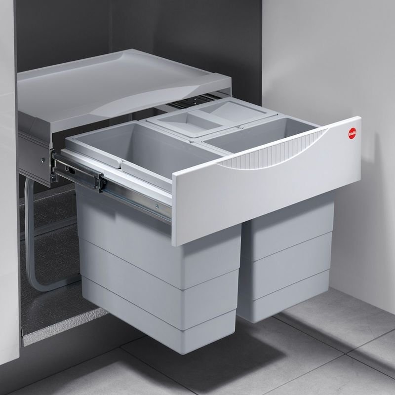 So-tech - Abfallsammler Raumspar Tandem s 12 L/8 L/8 L/Deckel Hailo 3644731