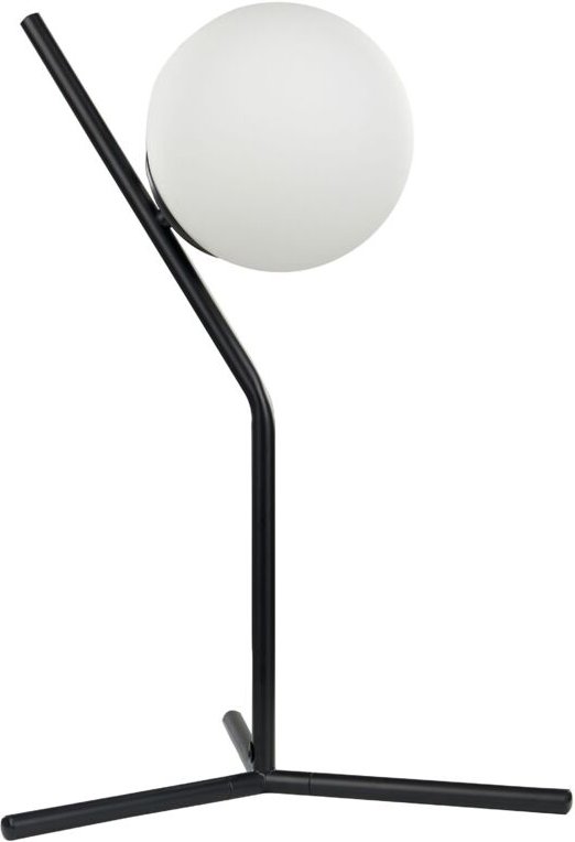 Beliani - Tischlampe Schwarz / Weiß aus Metall u. Glas 45 cm Kugelform Modernes Design für Wohnzimmer Schlafzimmer Homeo...