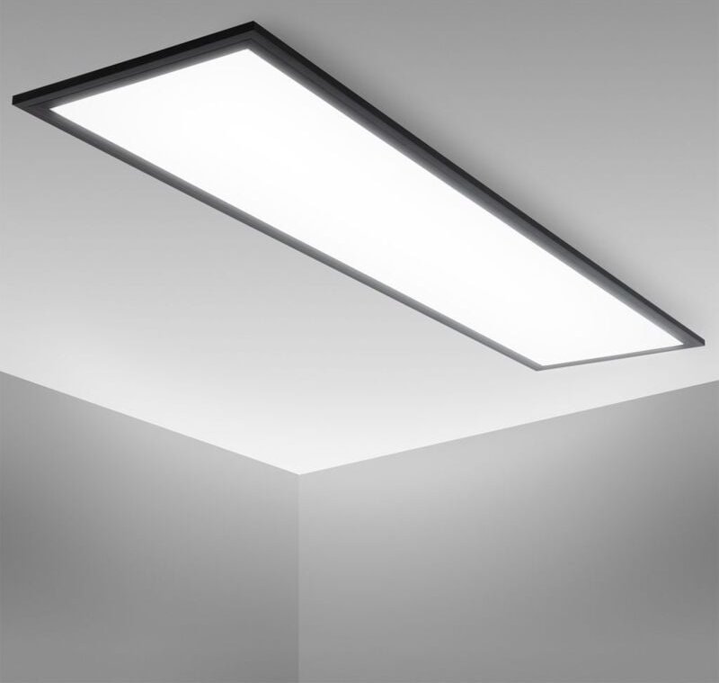 B.k.licht - led Panel 100x25 cm - 22W, 2300lm, flach, neutralweiß, schwarz